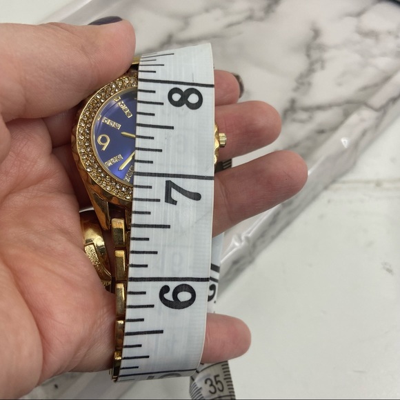 Vintage LOUIS ARDEN Japan Quartz Blue Round Shaped Luxury Stylish Unisex Watch - Picture 4 of 8